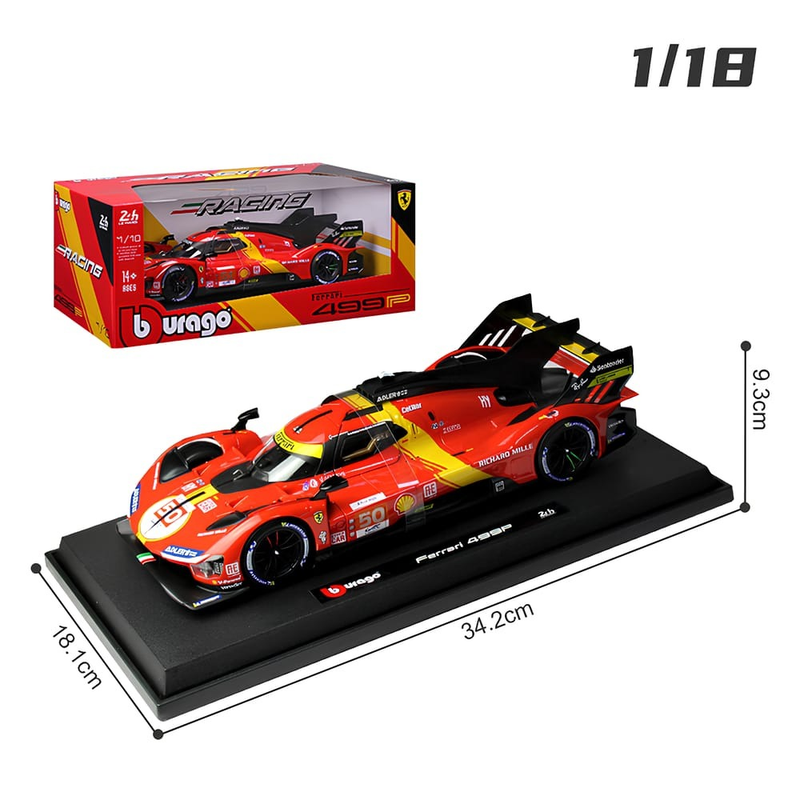 Miniatura WEC Ferrari 499P 2023 em Metal